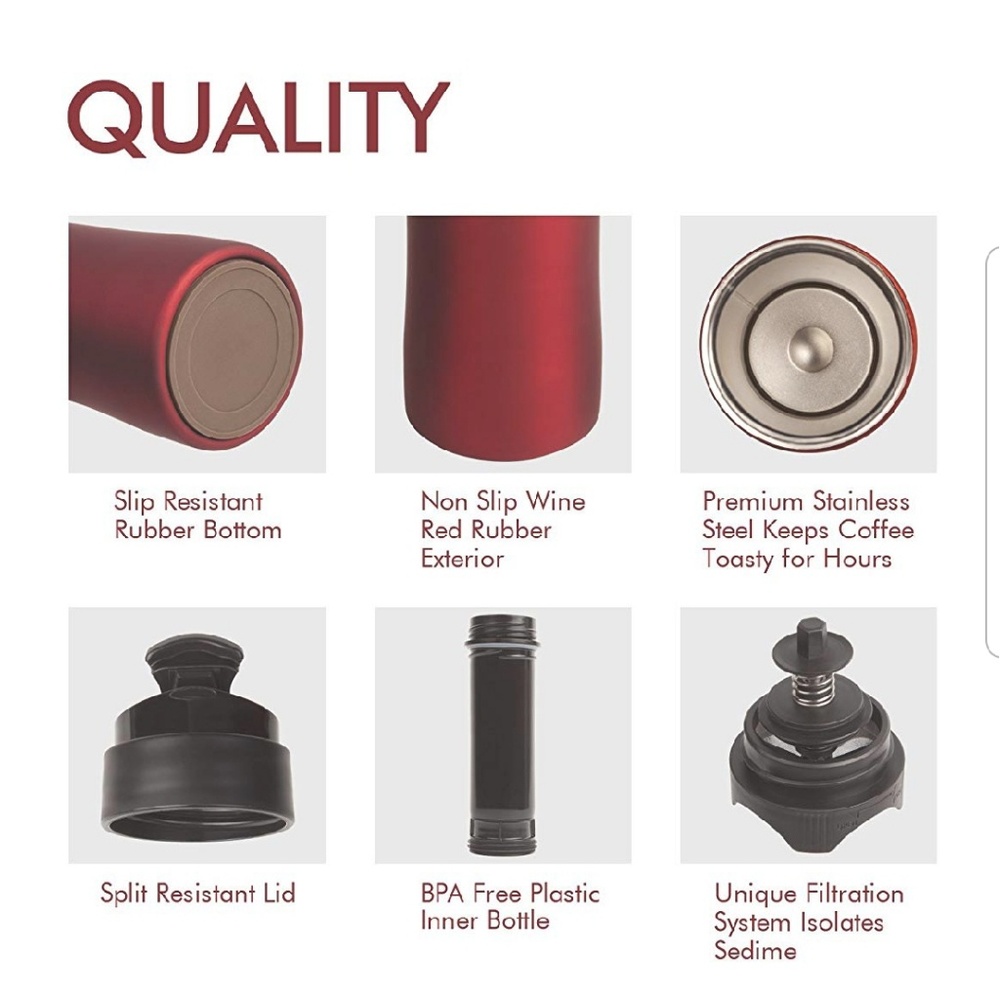 Portable French Press Coffee Maker - Picture 4 of 7